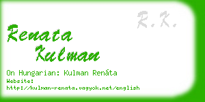 renata kulman business card